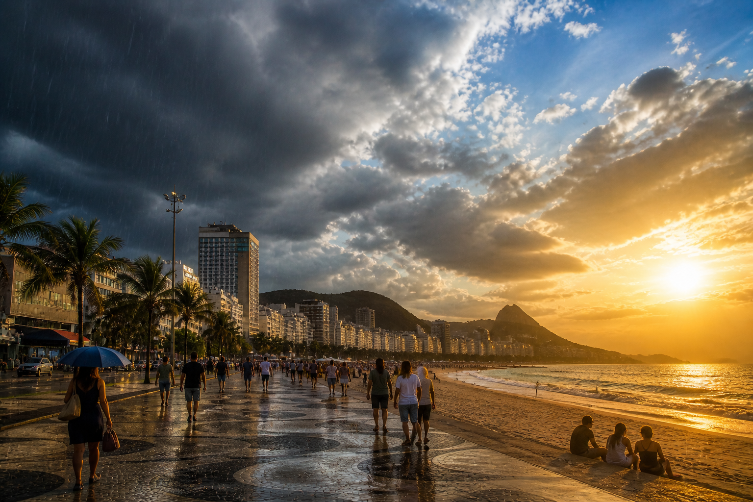 Clima instável marca o fim de semana no Brasil e muda comportamento de quem sai de casa