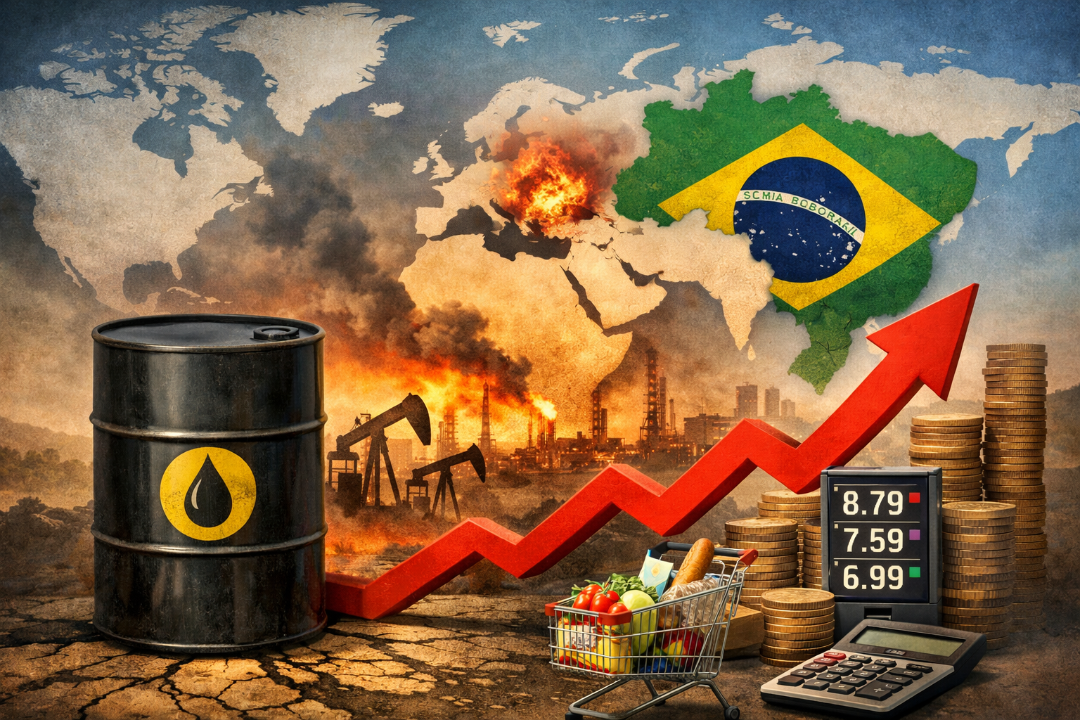 ​Crise do petróleo no mundo acende alerta para impactos na economia brasileira